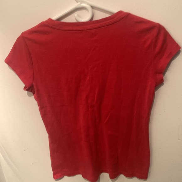 Eye Catching Geoffrey Beene Sport Bright Red 100% cotton tshirt SZ Small 😍 - Picture 5 of 5